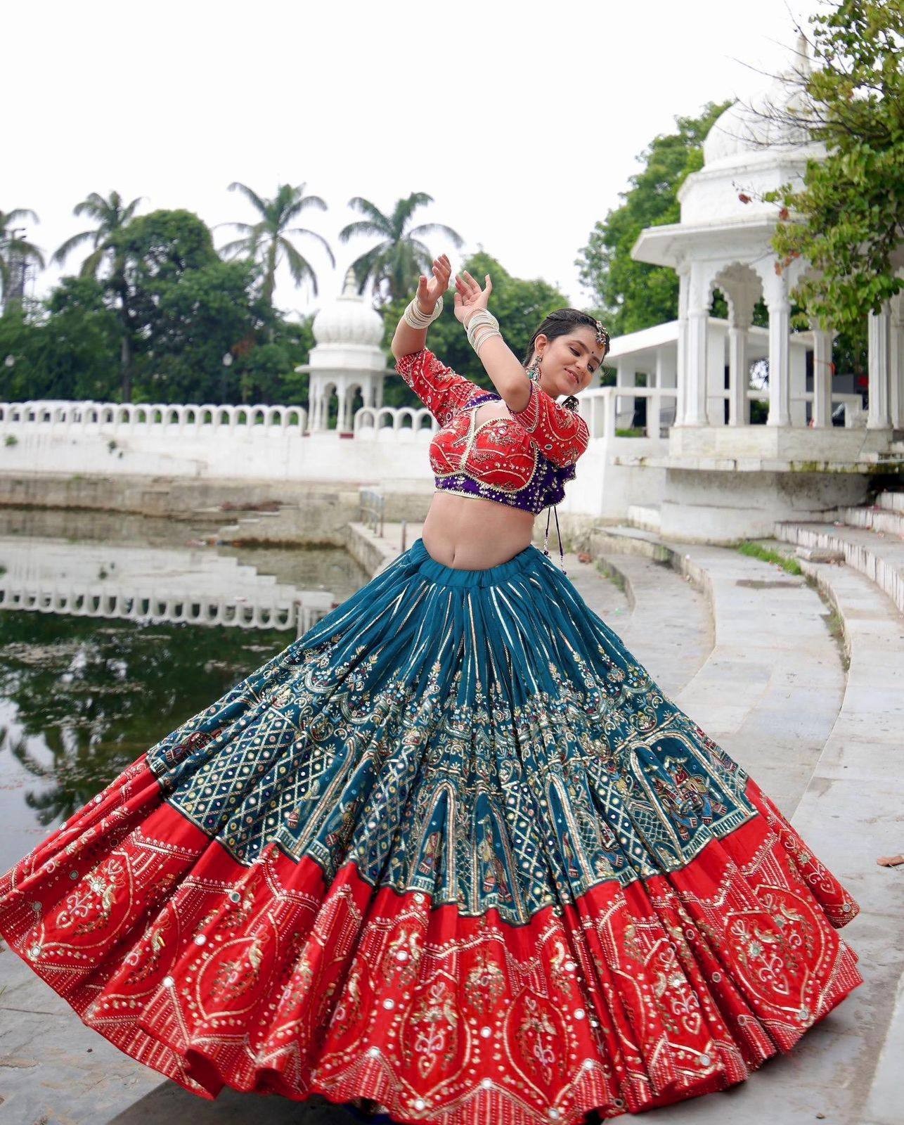 Chaniya Choli For Navratri, Garba lehenga women, Navratri Dress, By Aadat Export
