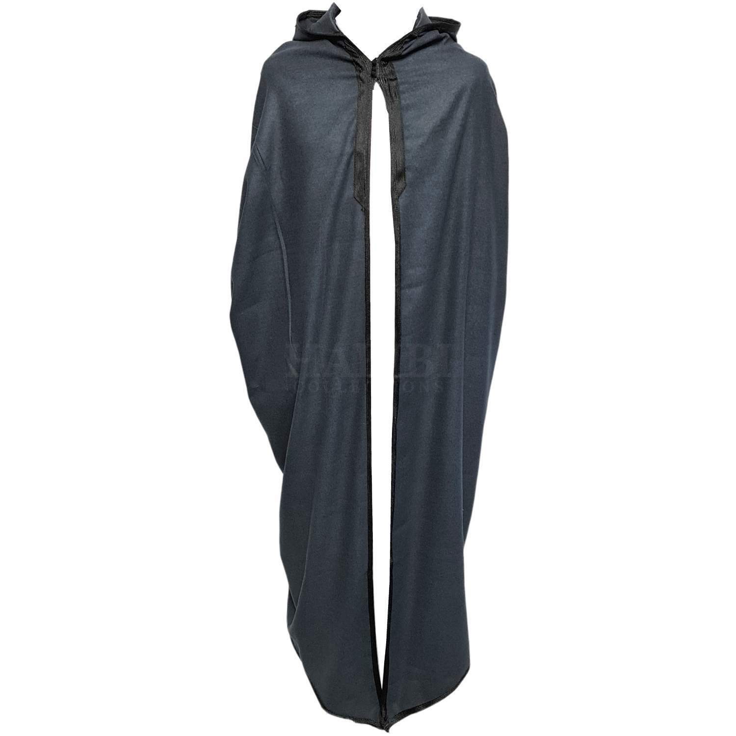 Moroccan Djellaba Cloak Cape Charcoal Grey Cashmere Wool Blend Silham Burnous