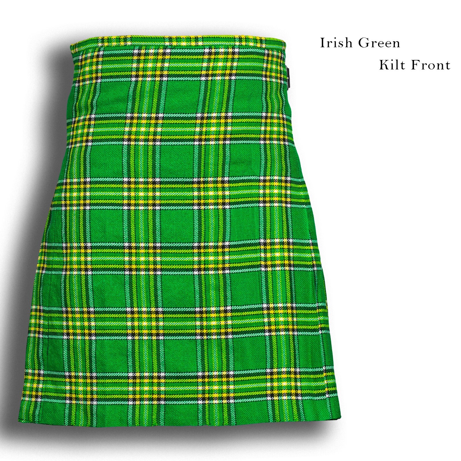 Irish Green Tartan Kilt Set 08 Pieces Kilt Accessories for Men, Scottish Outfit