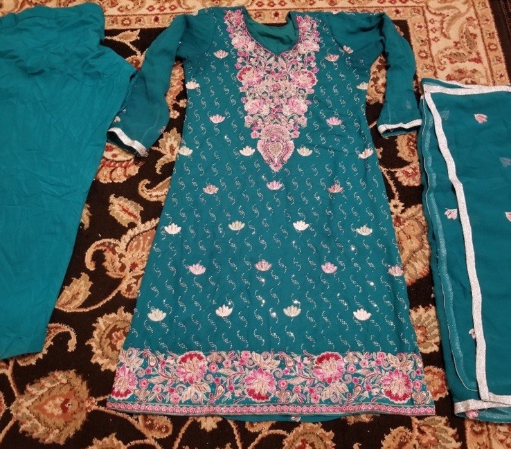 Pakistani dress Salwar Kameez Indian Sharara Gharara Readymade Medium 38 40 42