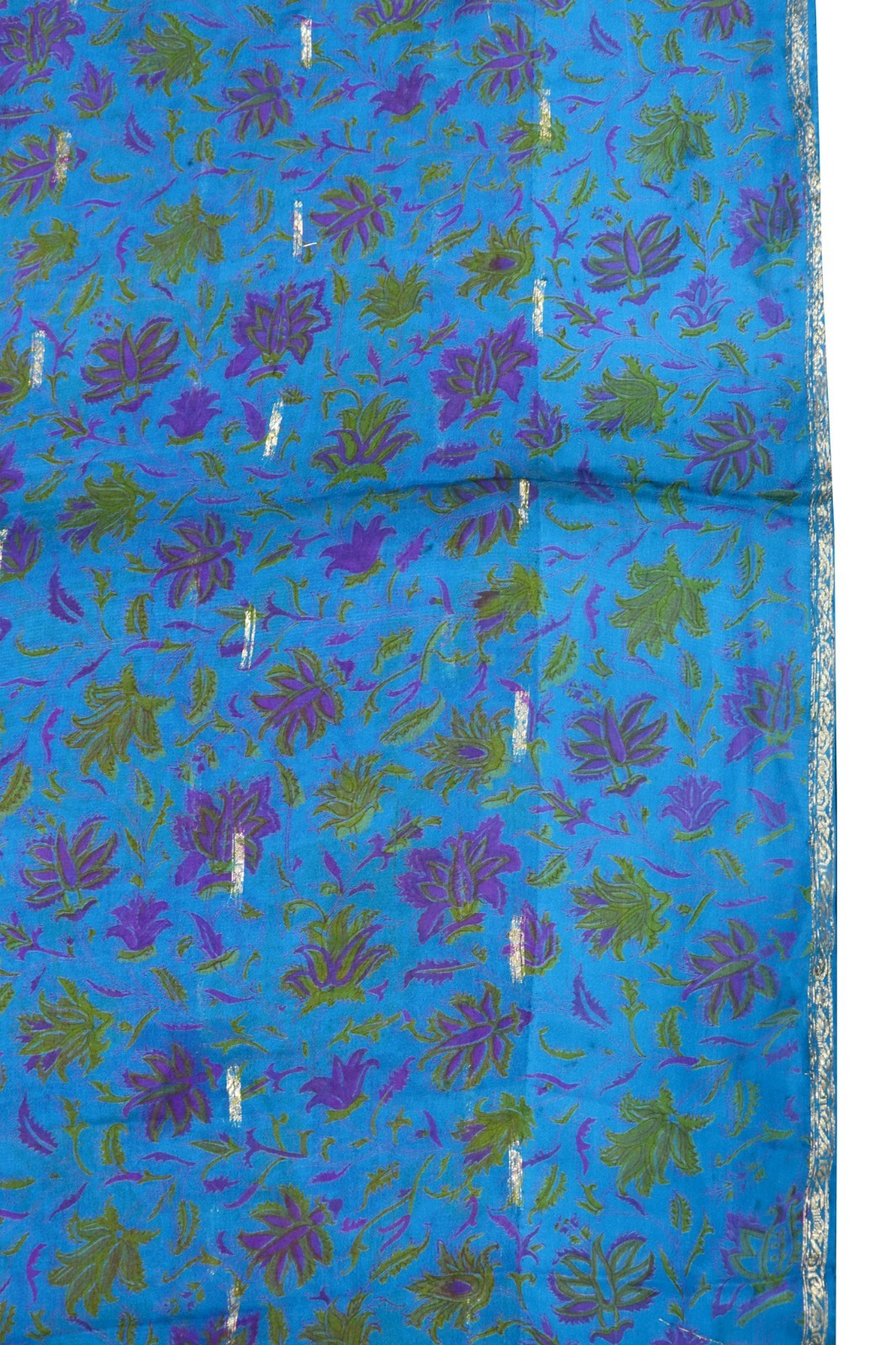 Vintage Chiffon Silk Saree, Lightweight Fabric for DIY & Sewing CS1265