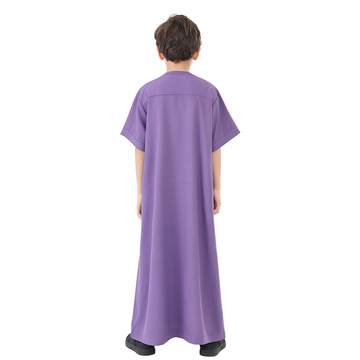 Thobe Jubba Saudi Boys Kids Short Sleeve Robe Dishdasha Abaya Muslim Boys Kaftan