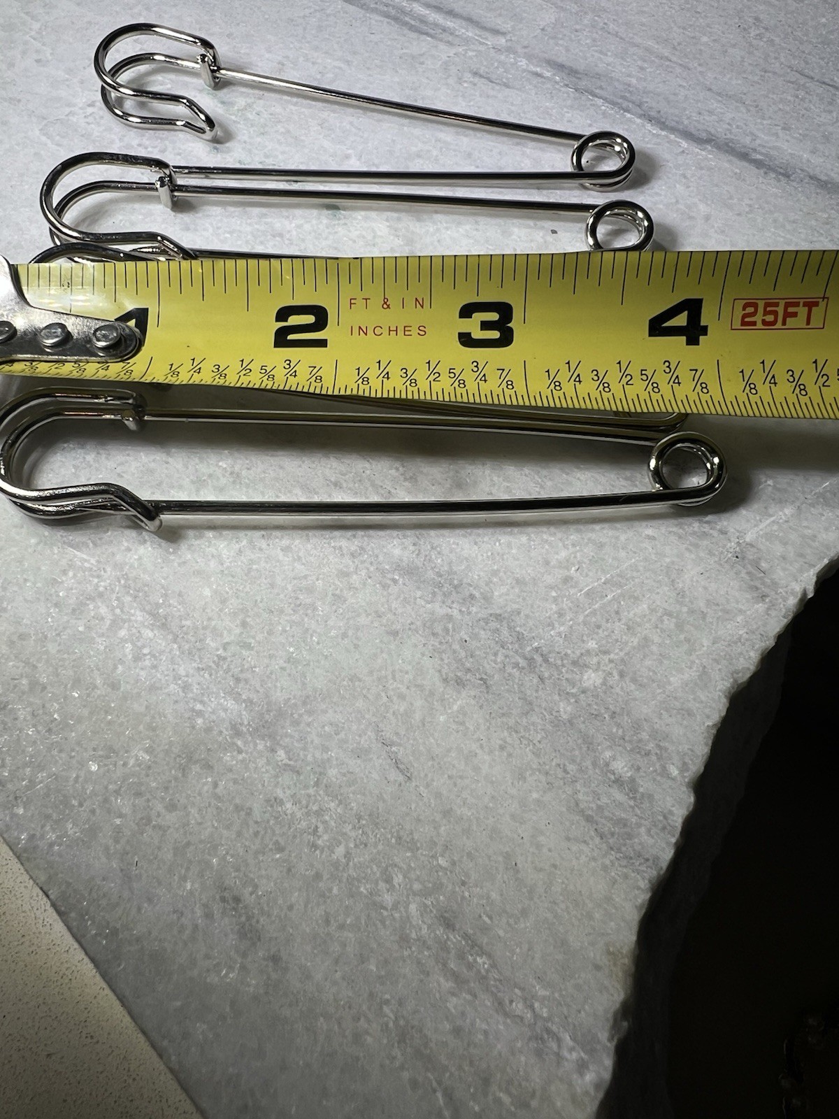 Set of 4 VTG Silver Metal Kilt Pins 4 Inch Adult Safety Fasteners for Skirts