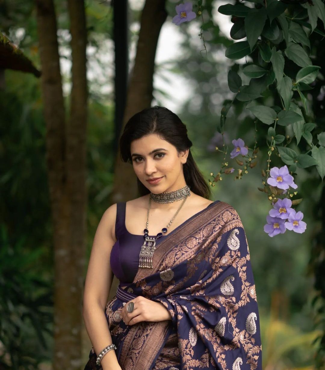 Indian Party Wear Saree Bridal Wedding Bollywood Designer Sari Jacquard Border