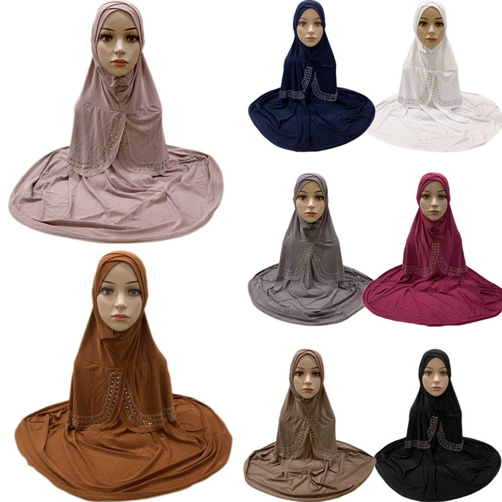 Muslim Women One Piece Headscarf Large Hijab Prayer Head Wrap Scarf Shawl Arab