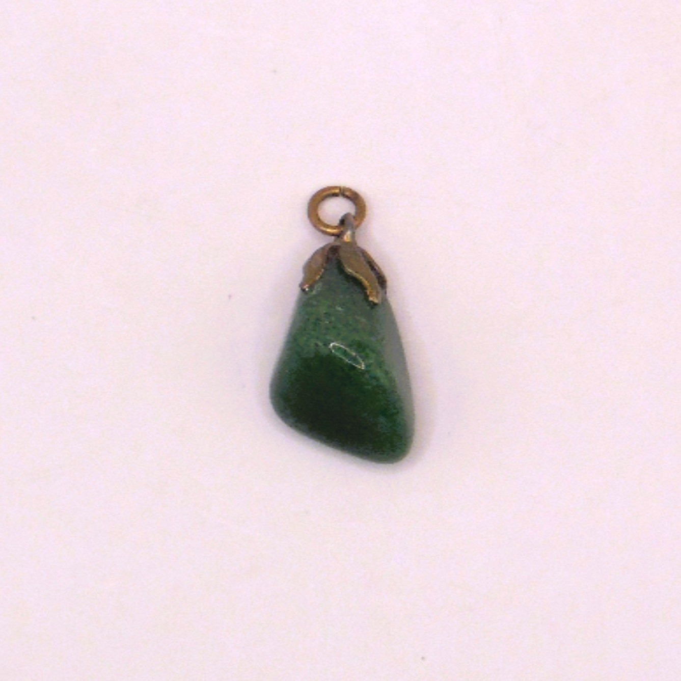 Trachten Schmuck Bloodstone Heliotrope Green Pendant 1 inch Pre-owned