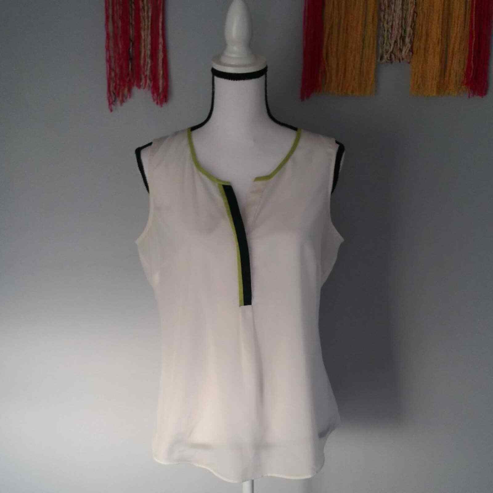 Banana Republic Factory Women’s Blouse Sleeveless Sheer Pullover Shirt Size M