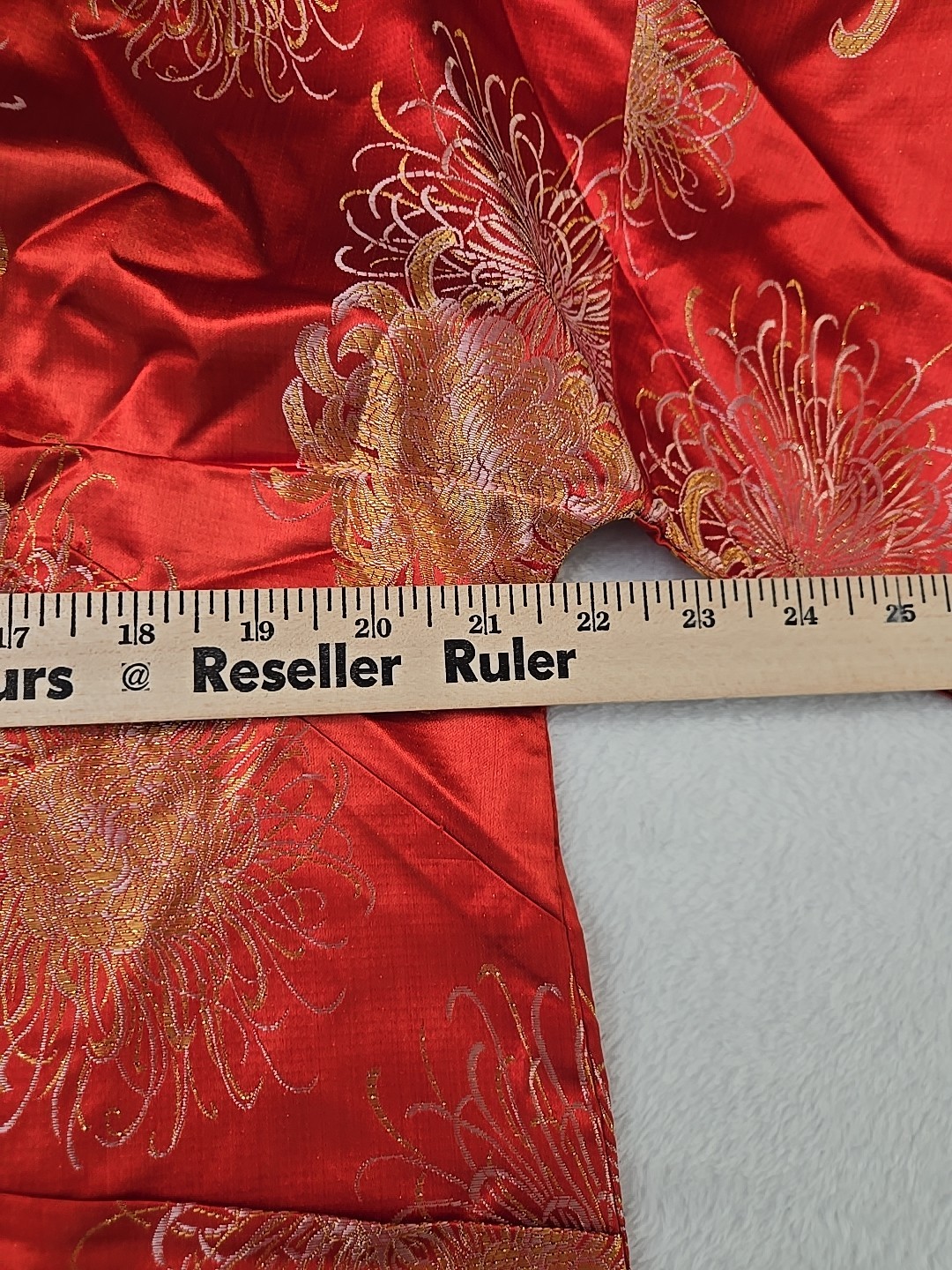 Vtg Mid-century Japanese Made Robe Womans Sz Large Hostess Coat Crysanthemum