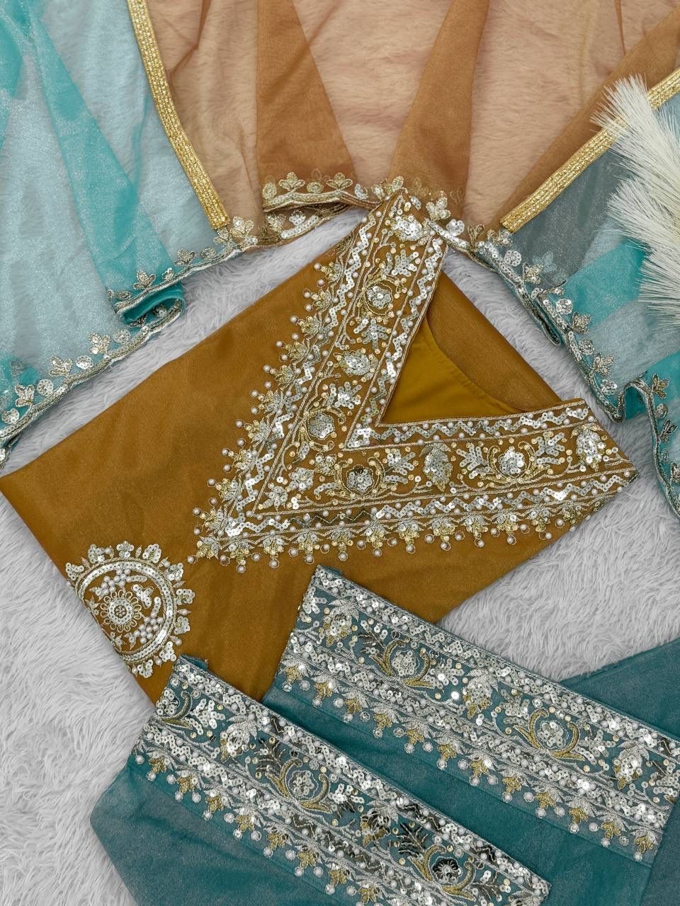 Trending Collection Heavy Soft Twill Silk Salwar Kameez With Dupatta For Party