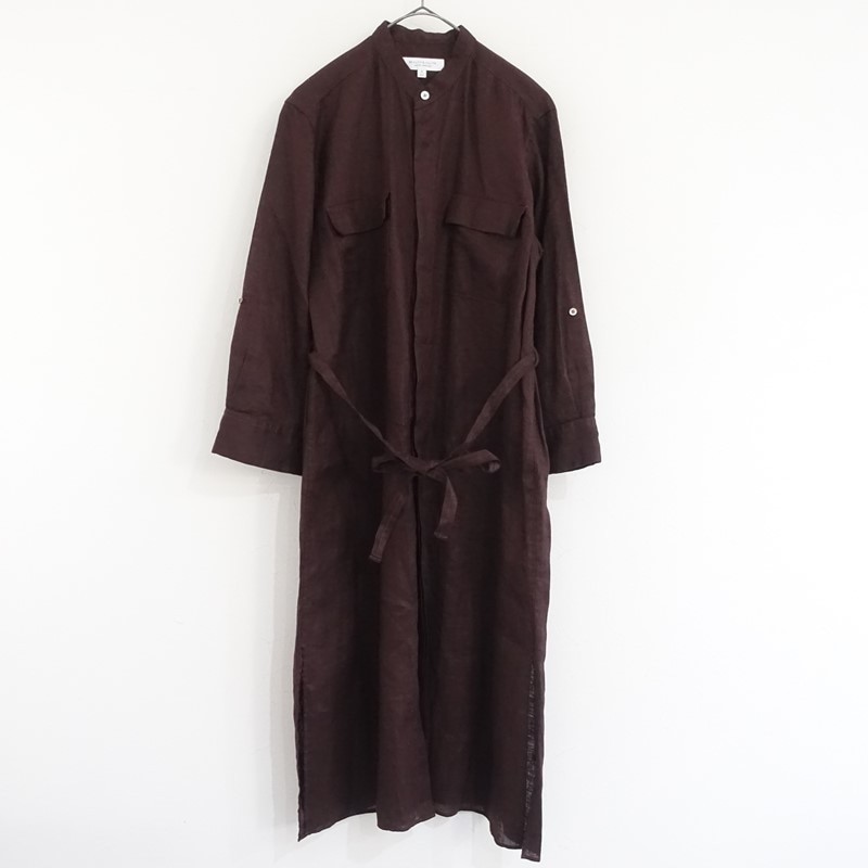 United Arrows Beauty&Youth Linen Band-Collar Shirt Dress S