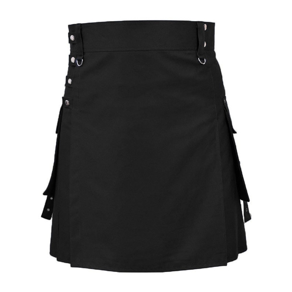 Medieval Skirt Solid Color Scottish Festival Men Kilt Traditional Highland Dress