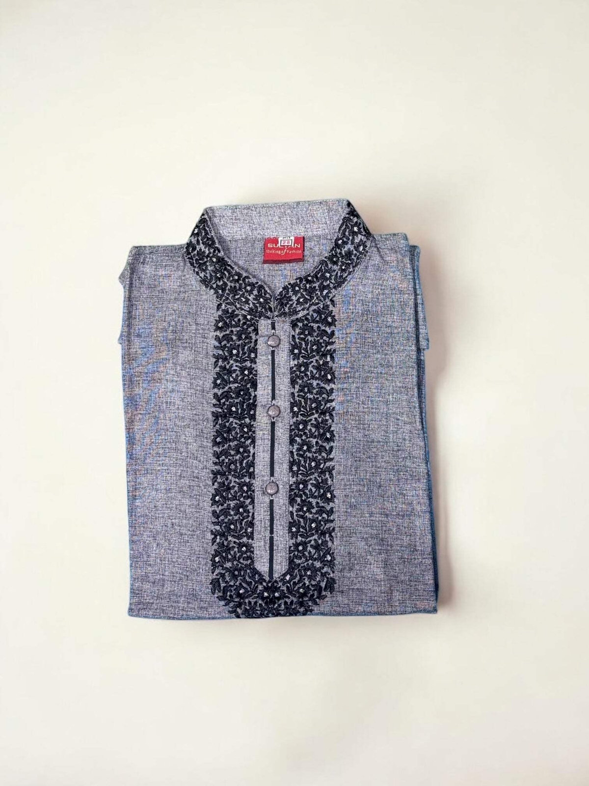 Dark Gray – Comfortable Boys’ Soft Cotton Kurta: Stylish and Breathable Ethnic W