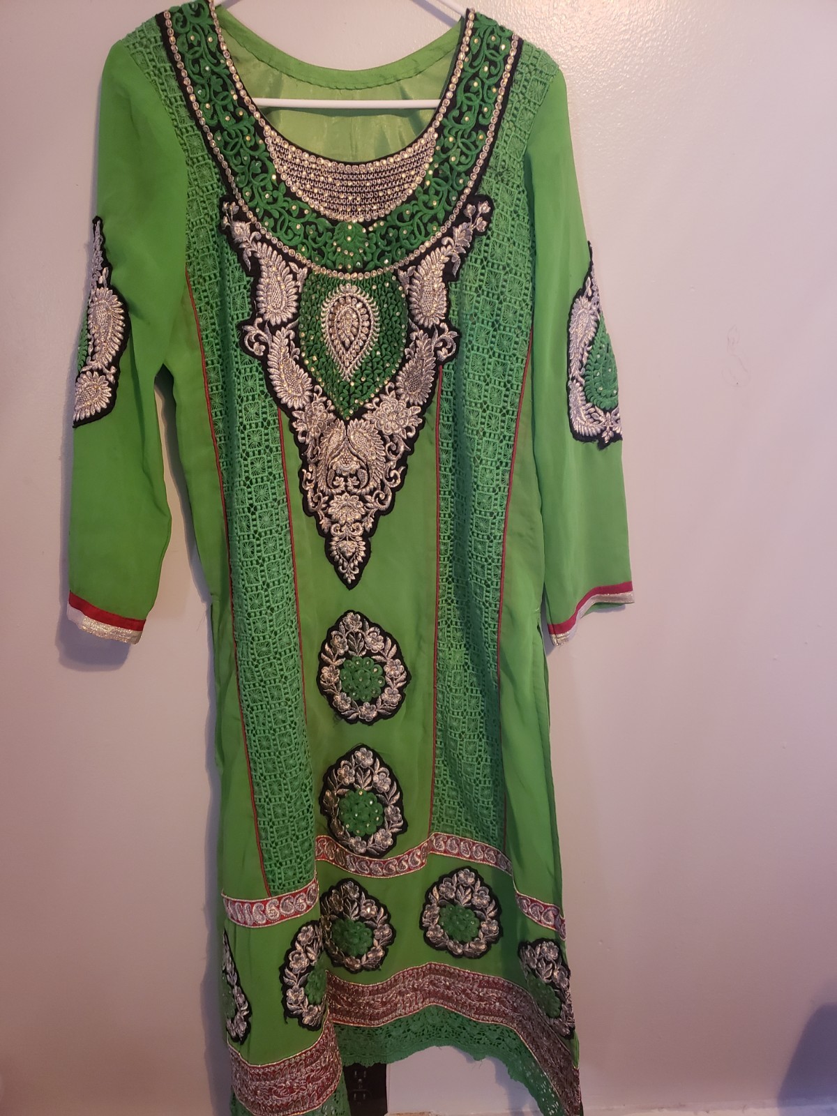 Green Georgette Indian Salwar Kameez Party Wear