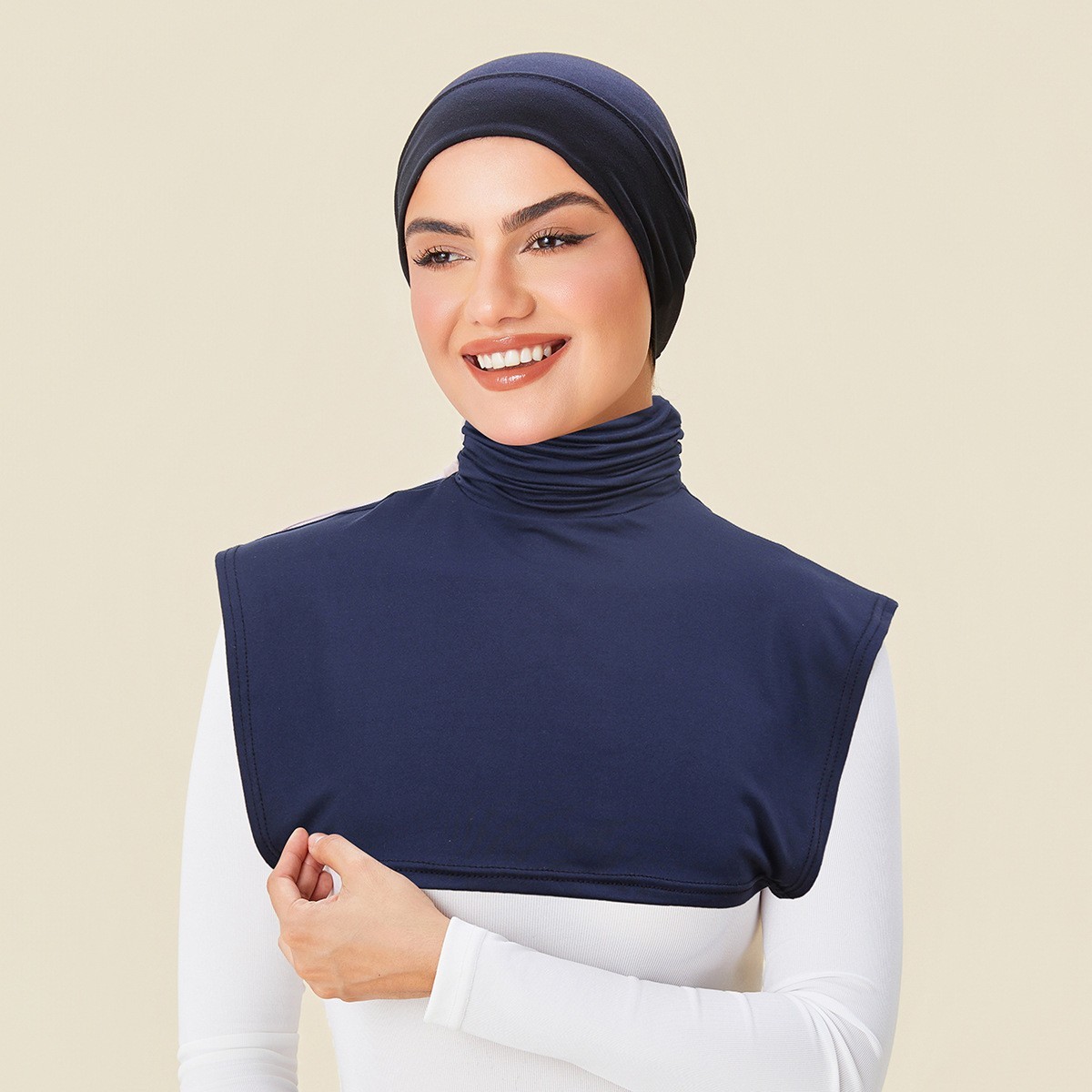 Fake Collar Neck Fake Collar Muslim Women Modal Neck Cover Half Top Blouse Plain