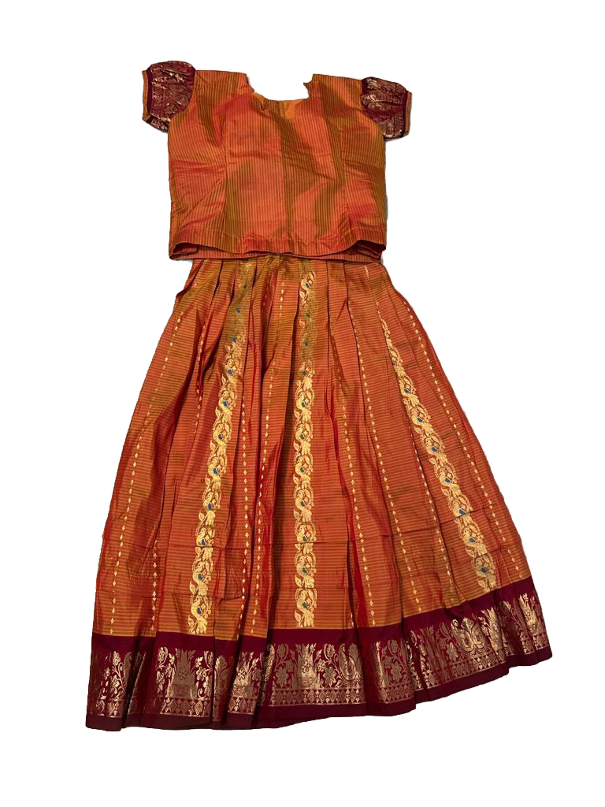 Kids Indian Traditional Pattu Dress Size Fits Age Group 6-7 Yrs