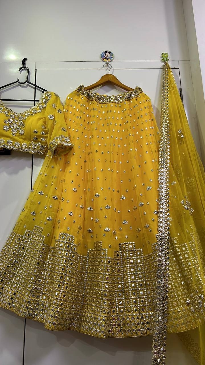 New Designer Taffeta Silk Lehenga Choli With Dupatta For Reception & Party