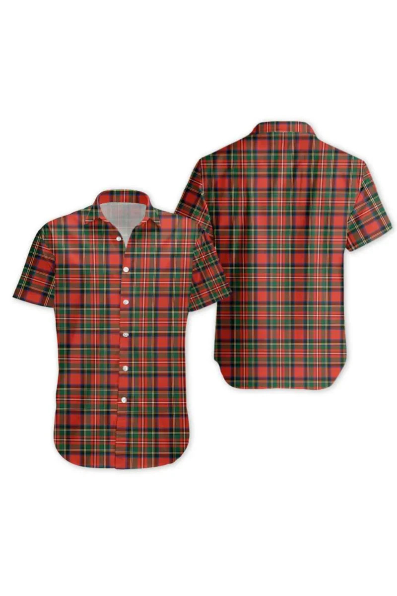 Plaid Short Sleeve Button Shirt