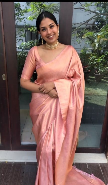 Soft Litchi Silk Saree Jacquard Banarasi Art Silk Indian Wedding Sari Blouse