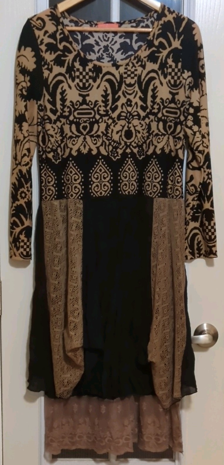 Simply Aster Black Beige Salwar Kameez XL Women Traditional Outfit