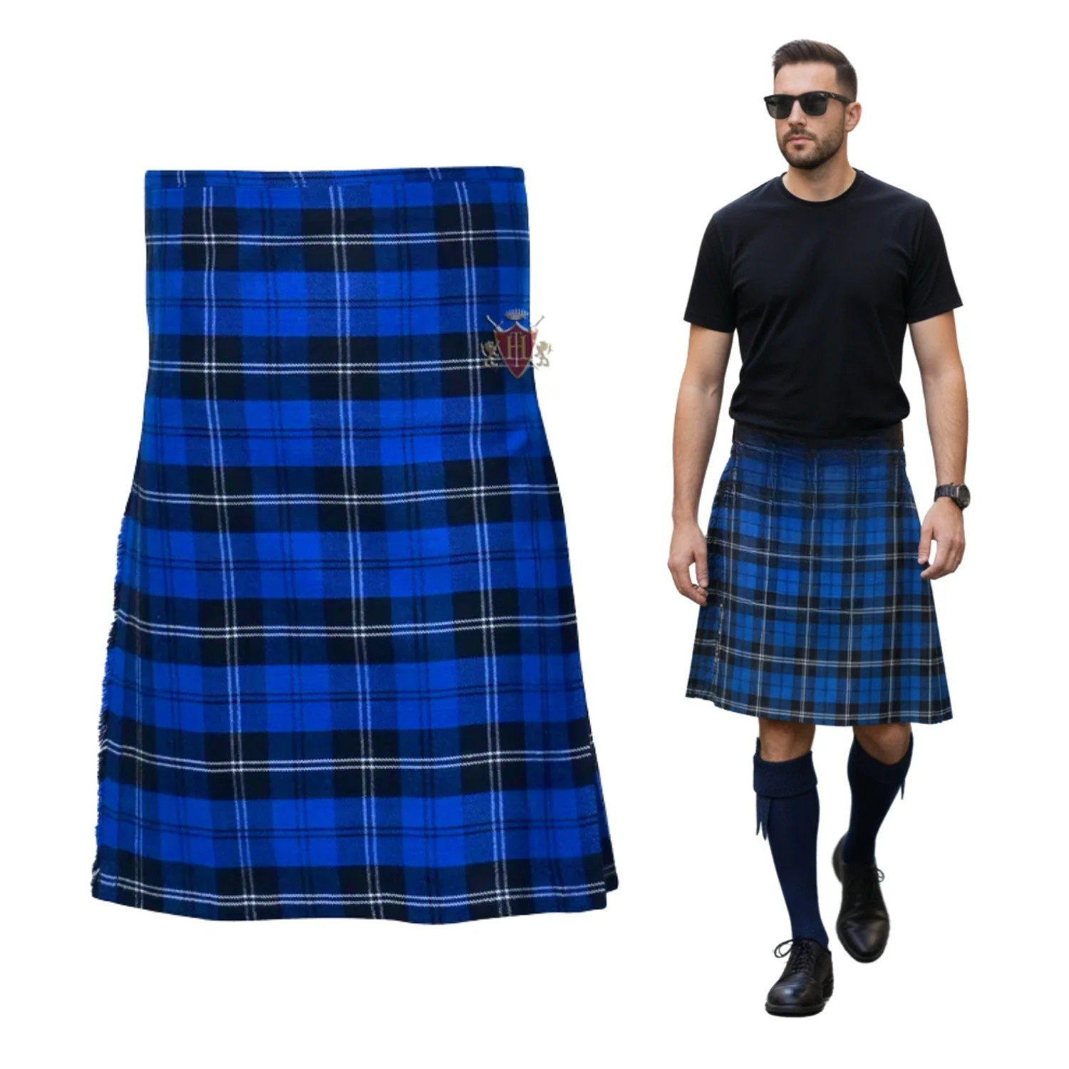 Men’s Ramsey Blue Dark Tartan Kilt