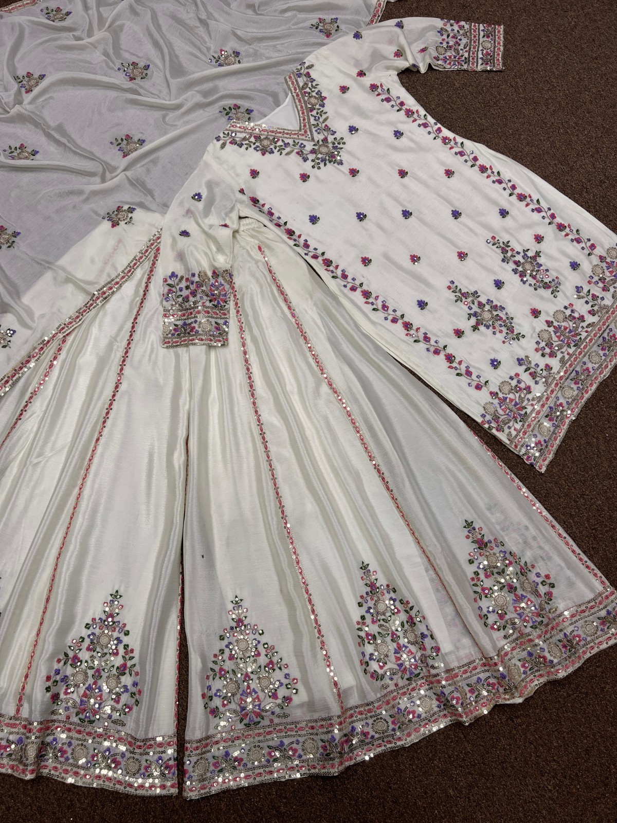 Bridal Pakistani Designer Wedding eid Indian Party Dress Parrot Anarkali Gown
