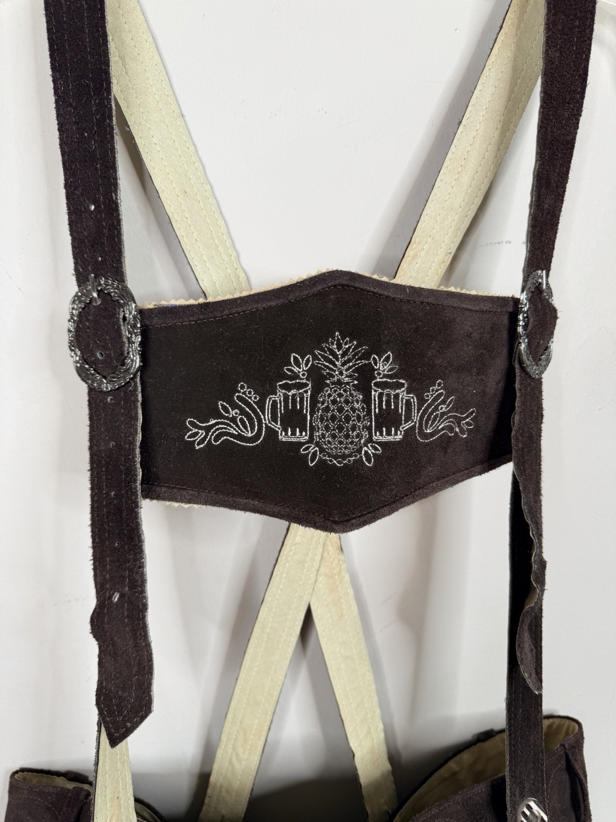 Chubbies The Lederhosen Oktoberfest Suede brown Leather German Mens XXL 42”
