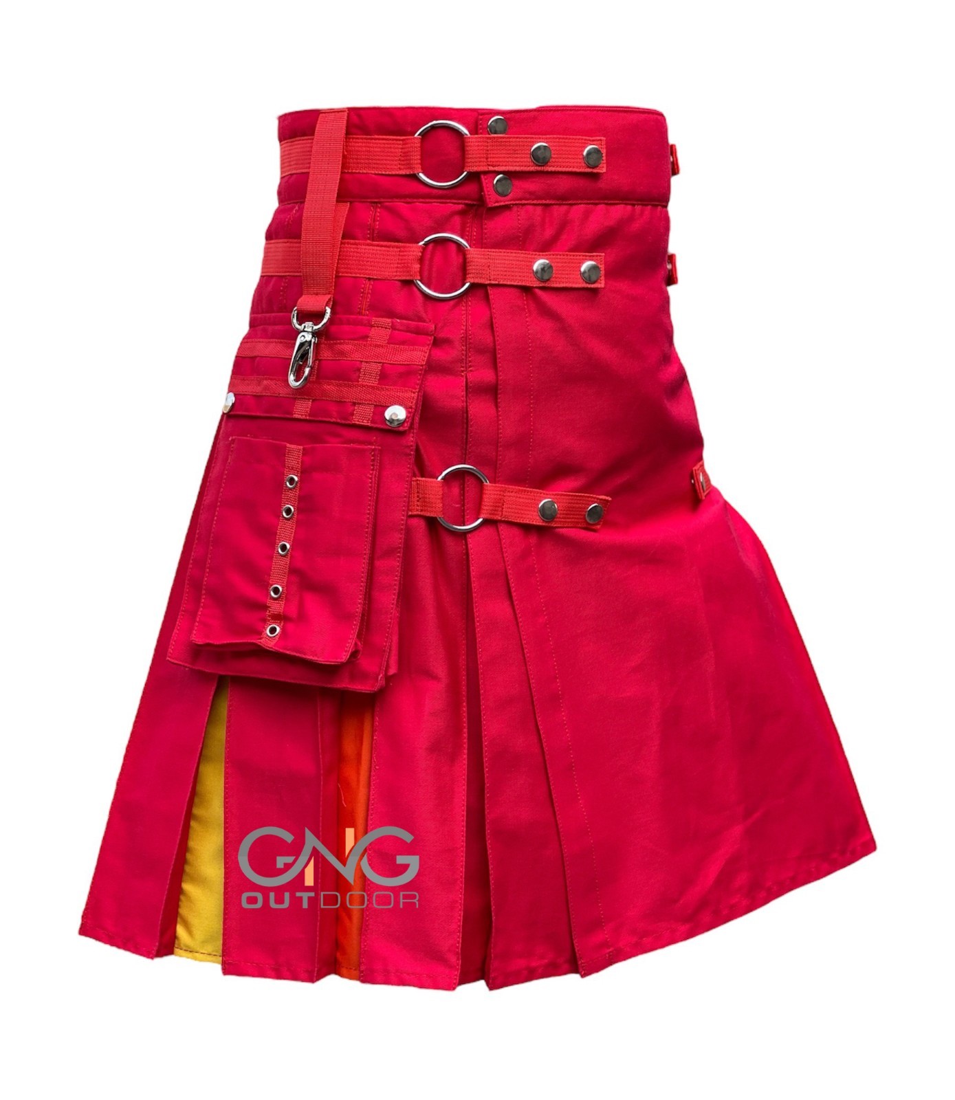 Men’s Red Rainbow Hybrid kilt Pride kilt LGBT Gay kilt Modern Utility kilt