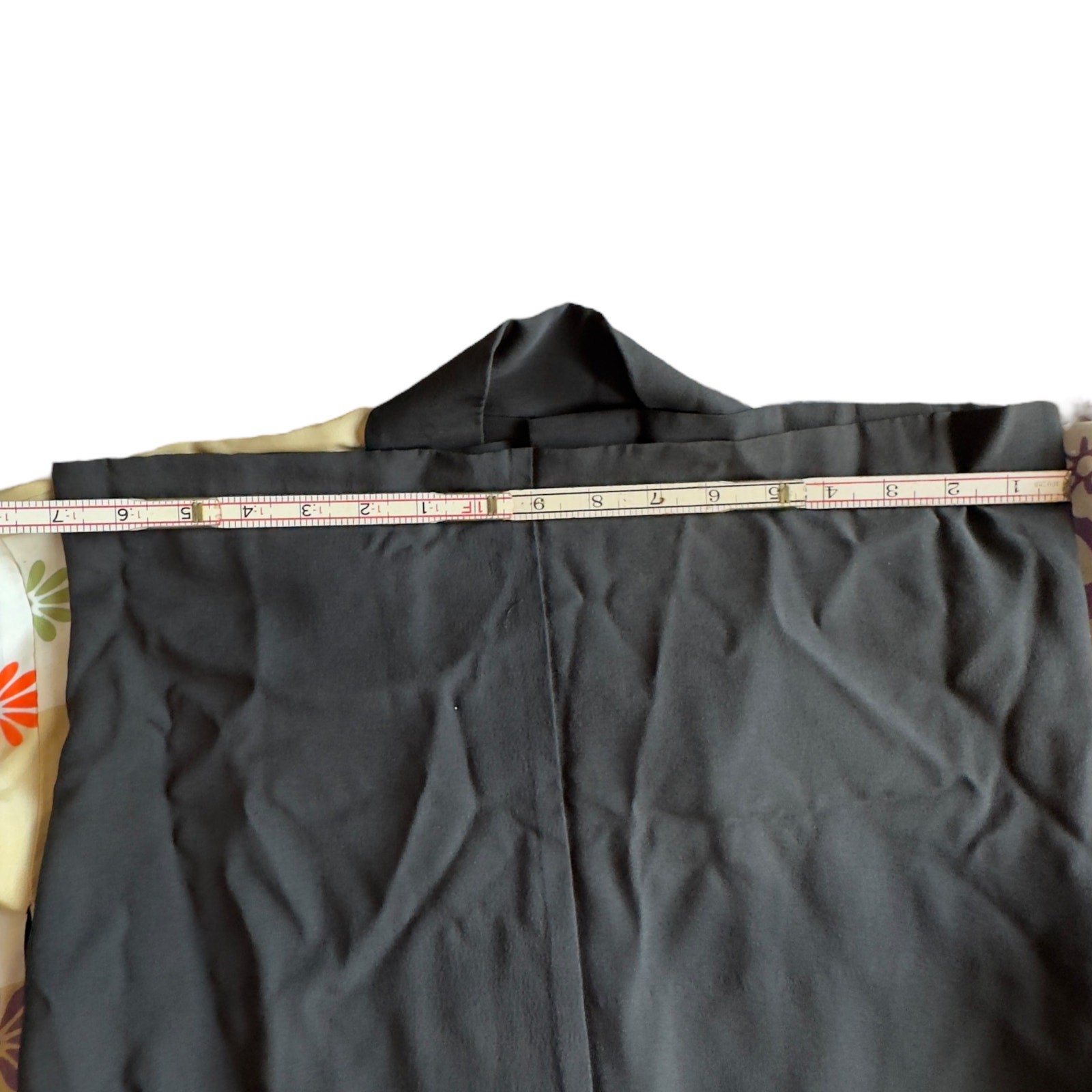 Vintage Reversible Japanese Kimono Silk Floral Print Hand Stitched Haori Nukui