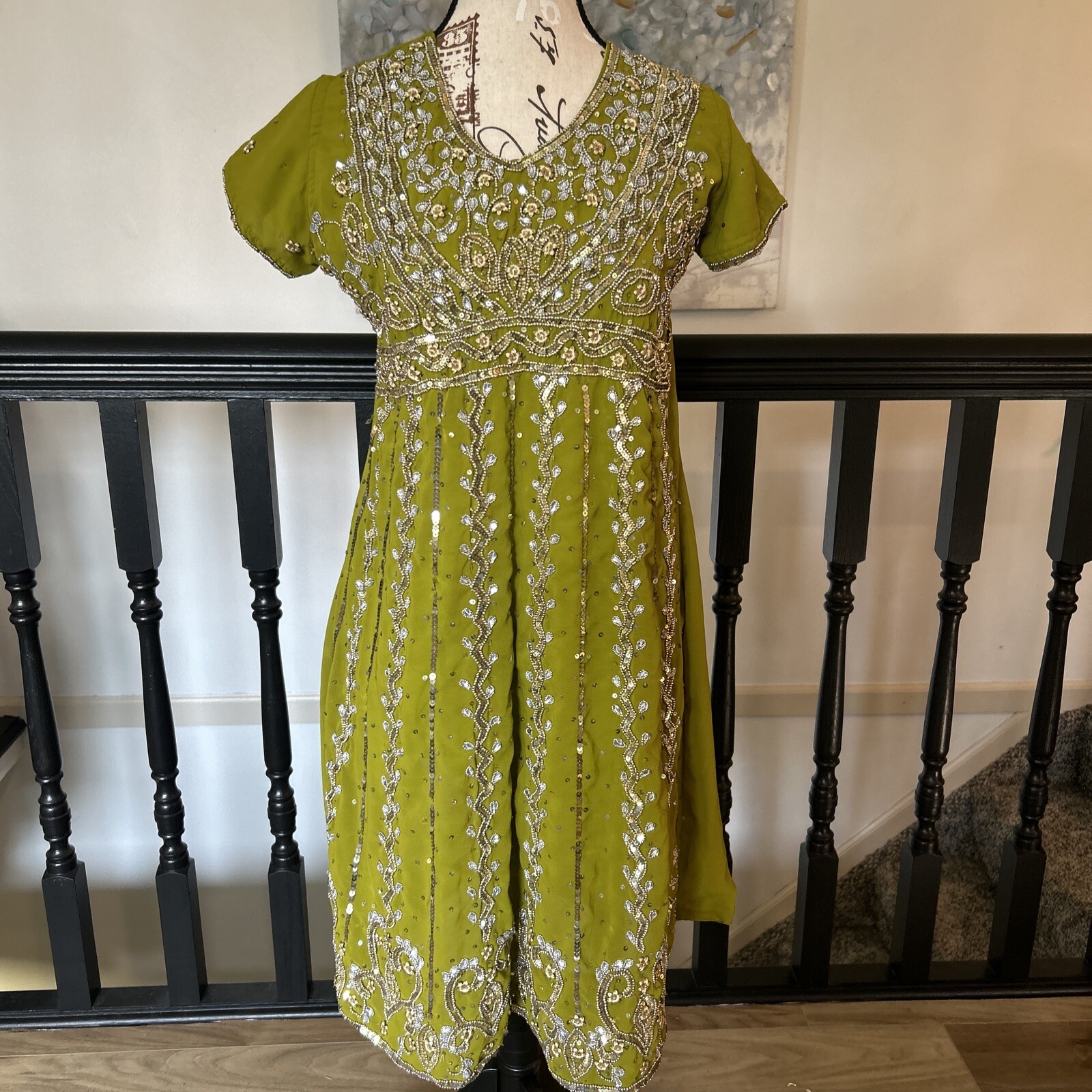 Stitched Embroidery Party Wear Dresses Small Empire