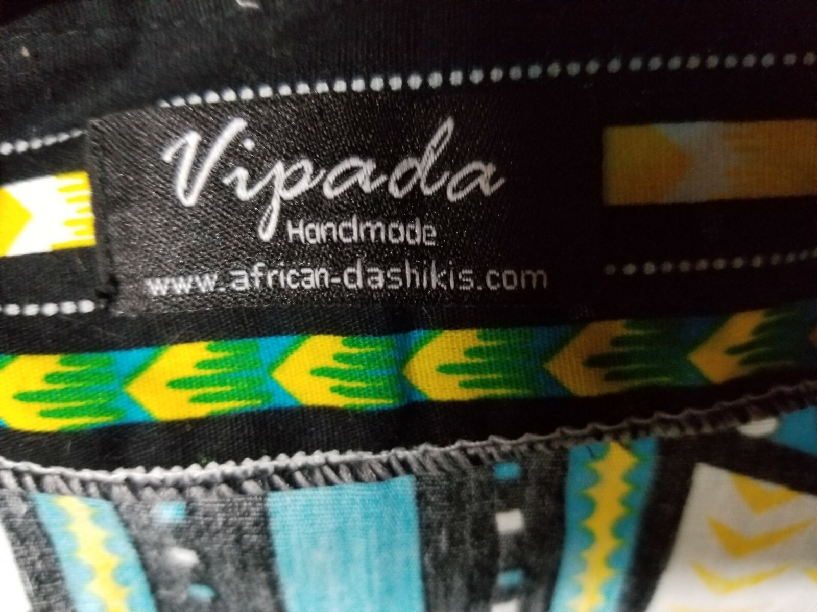 Unisex Blue African Dashiki Top. Multi Color. Short Sleeve. 100% Cotton
