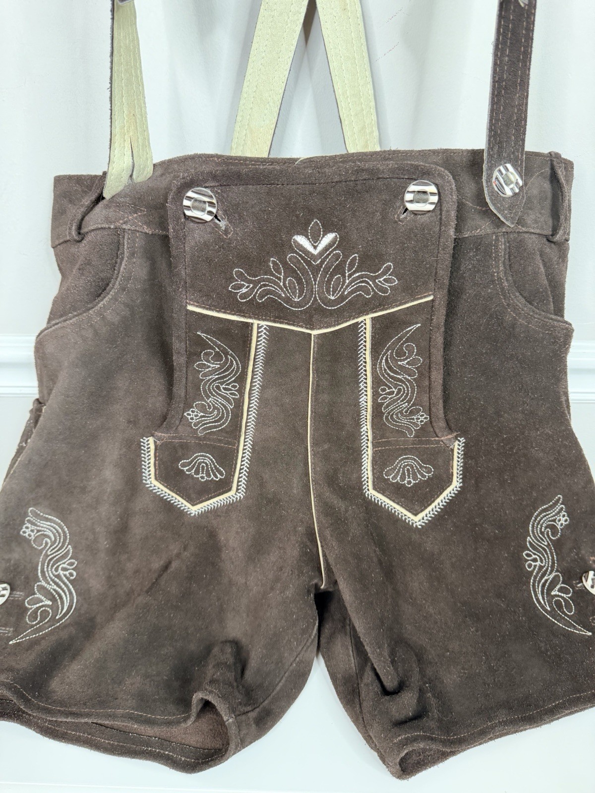 Chubbies The Lederhosen Oktoberfest Suede brown Leather German Mens XXL 42”