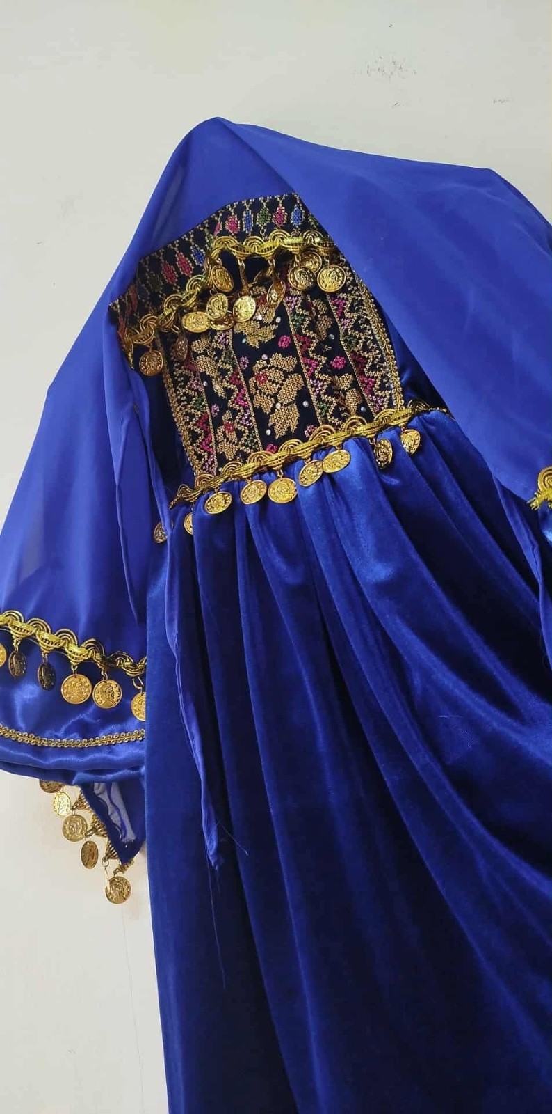 Authentic Palestinian Kids Thobe – Velvet Embroidery from Nablus – Girl’s Tradit