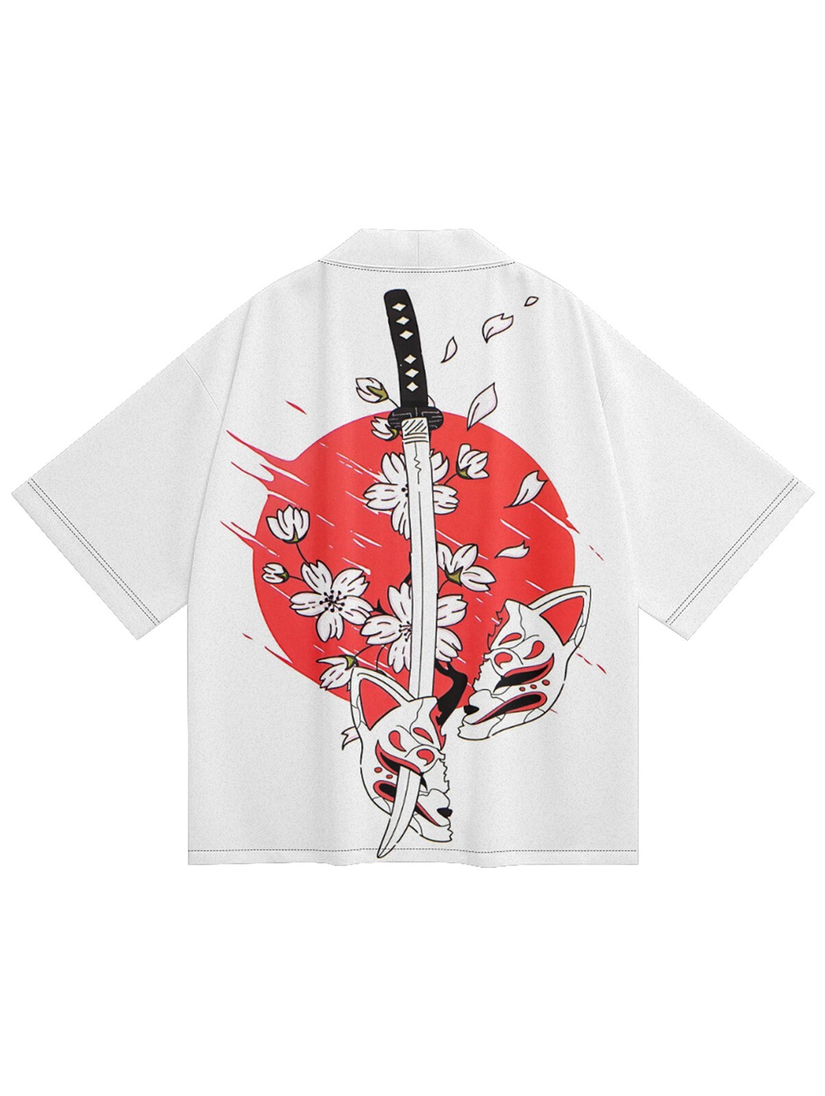 Niepce Unisex Japanese Graphic Lightweight Kimono Cardigan Shirt Tops