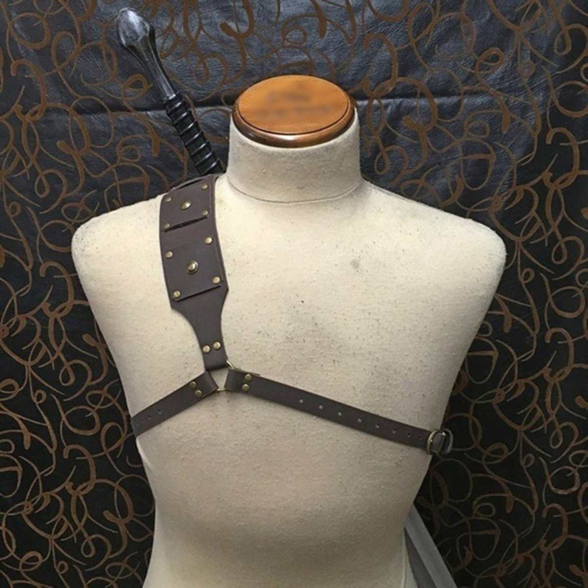 Medieval Men Sword Shoulder Back Sheath Scabbard Holder Warrior One shoulder HOT