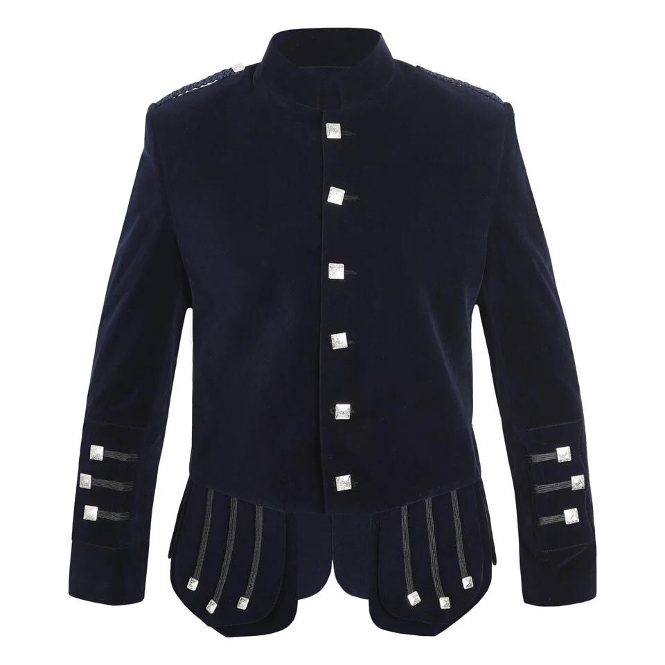 Black Kenmore Scottish Velvet Kilt Jacket Men’s Wedding Jacket
