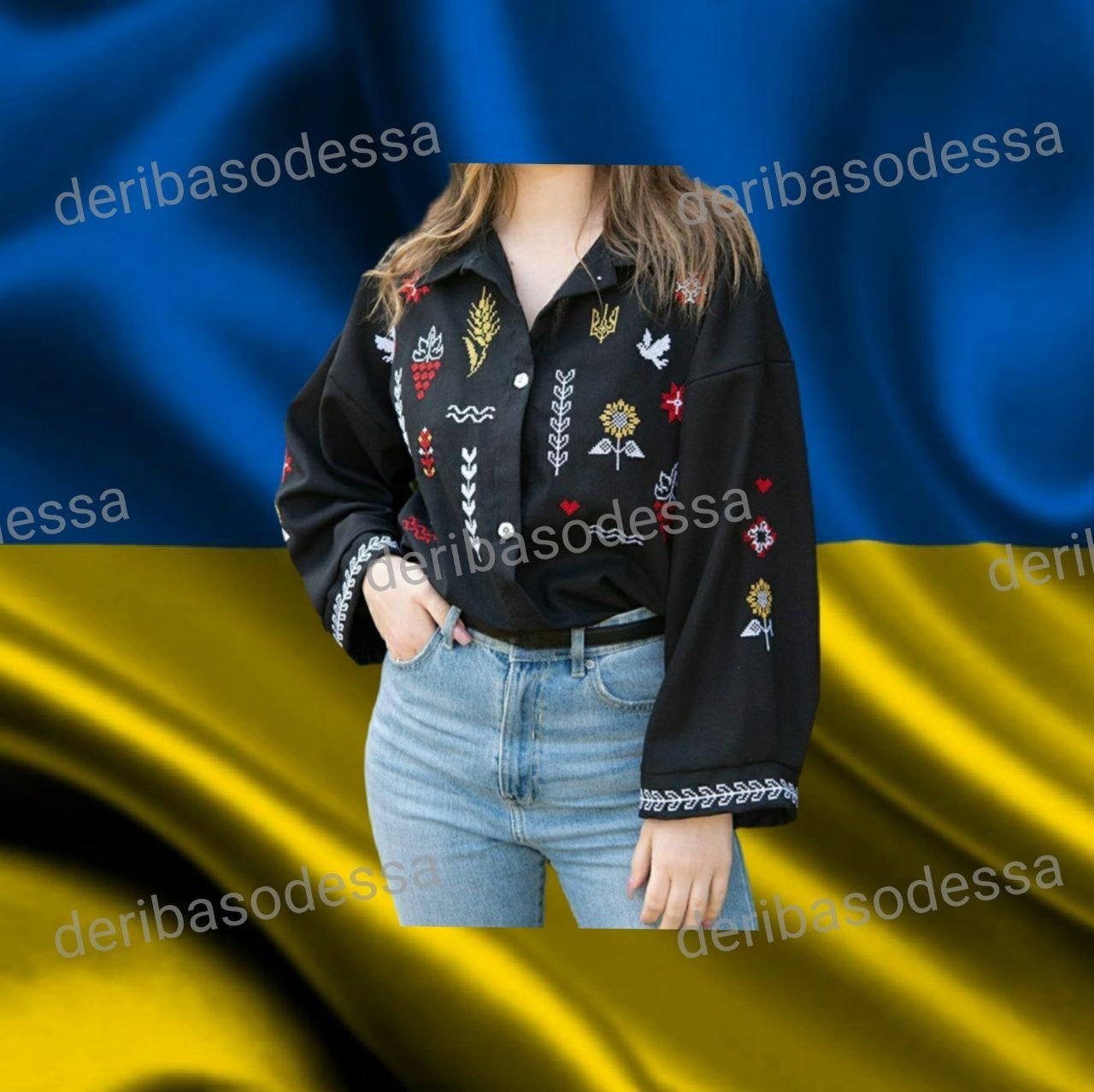 Ukrainian women’s traditional classic blouse Vyshyvanka SIZE M