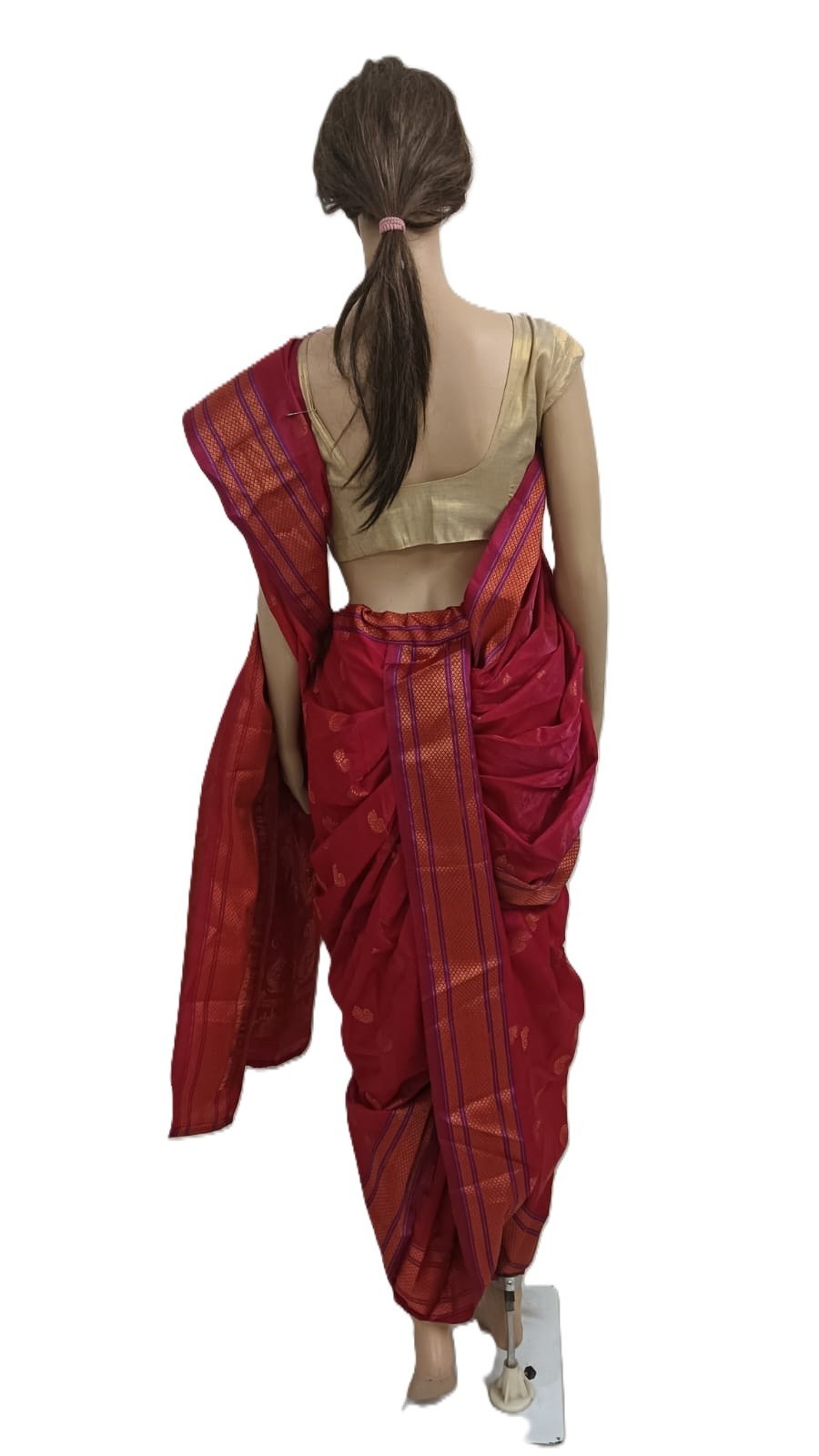 Nauvari saree for bride, wedding collection Maau Silk saree Pink