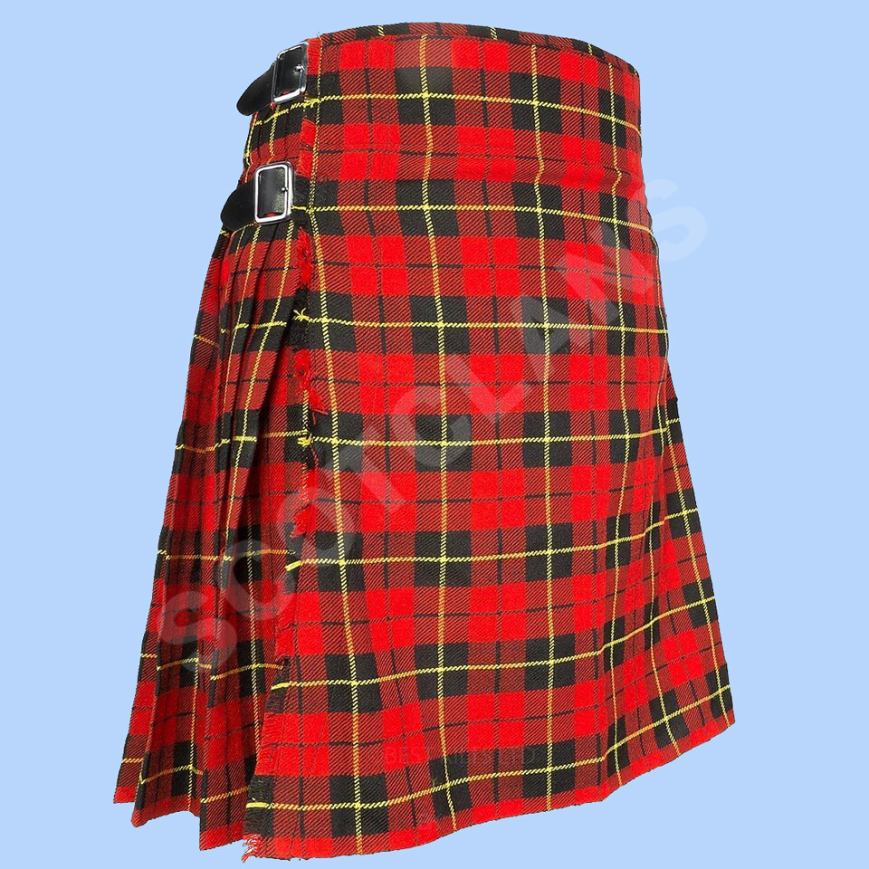 5 Yard Men’s Scottish Kilts Tartan Kilt 13oz Highland Casual Kilts wallace