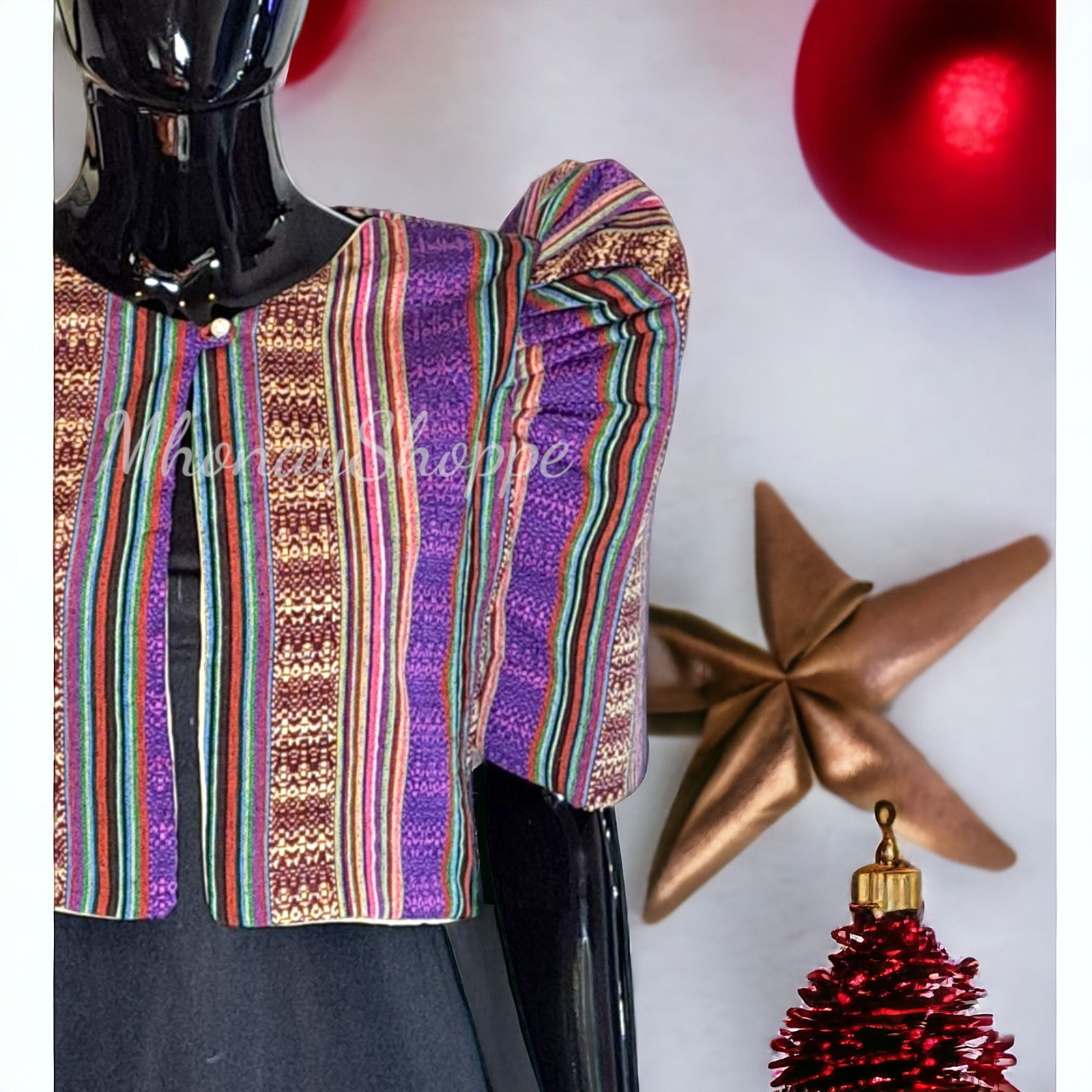 Handmade Filipino Ethnic Woven Bolero Jacket – Traditional Philippines Design