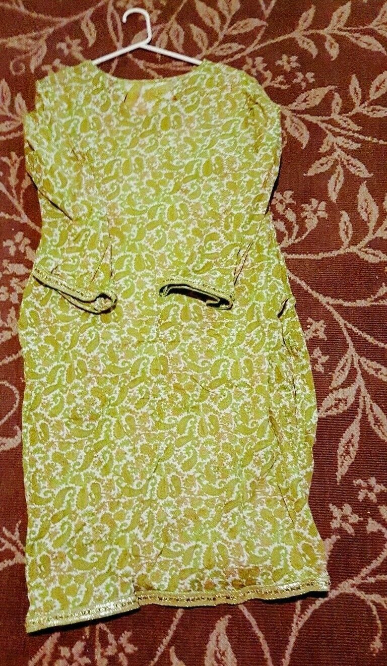 Pakistani Indian Kurta Kameez Soft Fabric Lawn Cotton Light Green Summer Wear