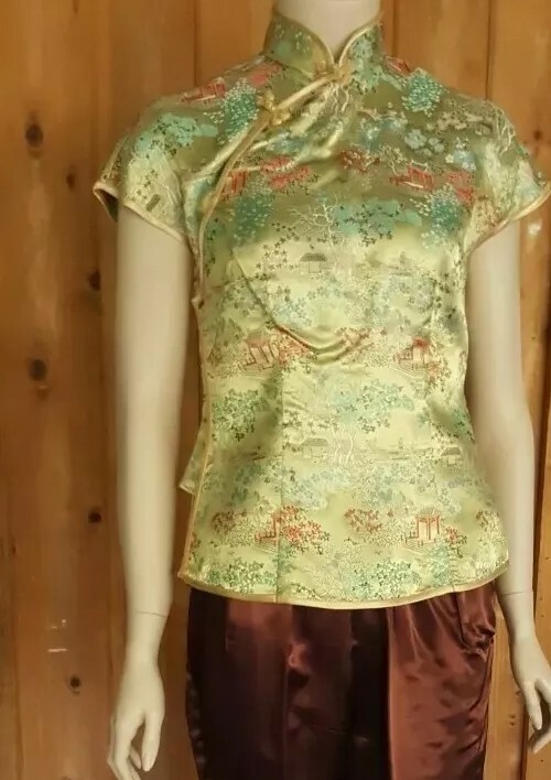 Shanghai China Story Fashion Peony SET Top& Pant Traditional Chinese Women SzS