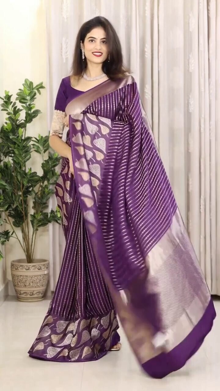 Fancy Sari Indian Designer Wedding Ready To Wear Bollywood Party Wear Saree Set