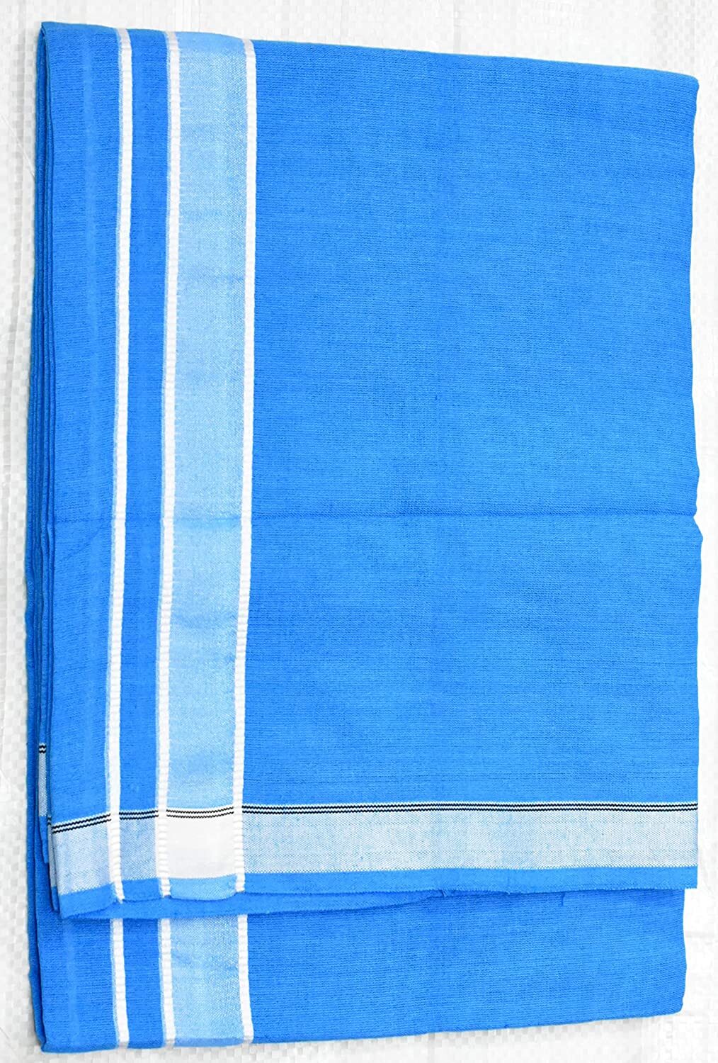 Men’s Cotton Dhoti Lungi with border Length- 2.0mtr pack of 2 US