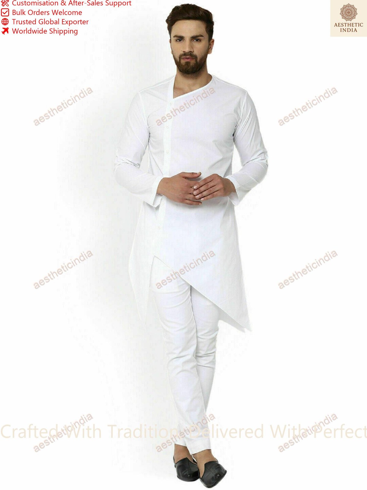 Mens Kurta New Festival Mens Kurta Homewear Shirts Top Shirt Solid Kurta Indian