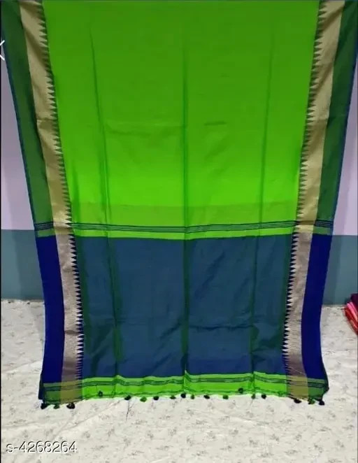 Women’s Khadi Cotton saree with Running Blouse Piece