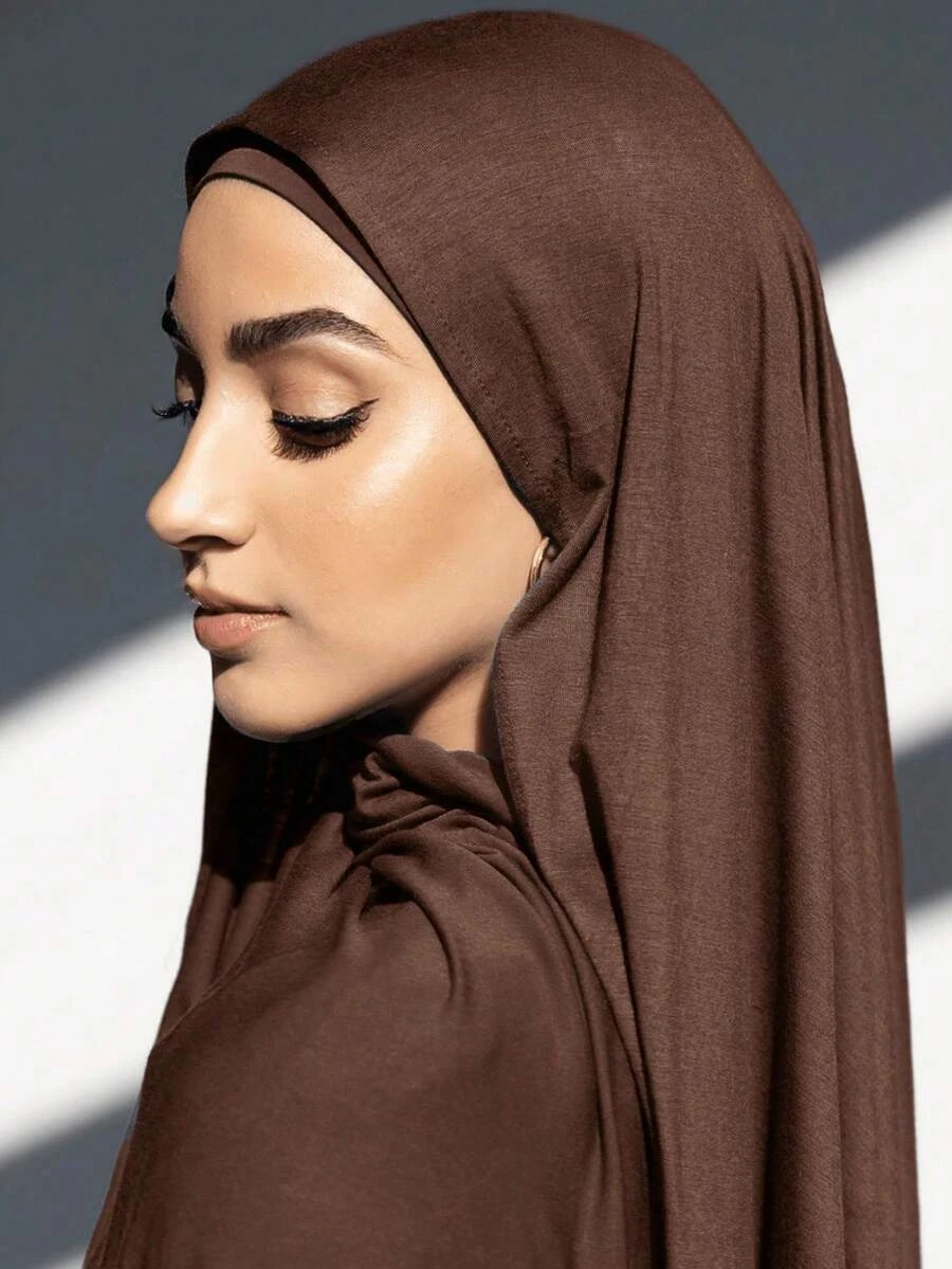 2pcs Jersey Hijab & Undercap Set Soft Breathable Modal Scarf