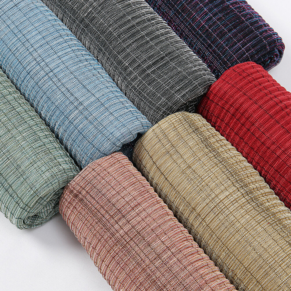 Women Shimmer Scarf Stripe Headscarves Shawls and Wraps Muslim Headwraps Fashion