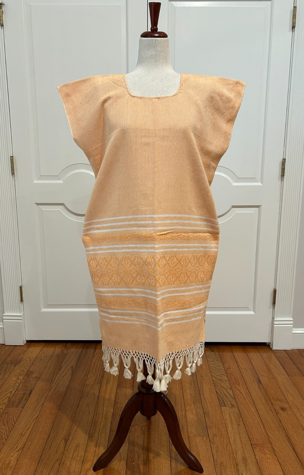 One of a Kind Pedal loom Mexican Dress with Pockets, Summer Dress! Huipil style!