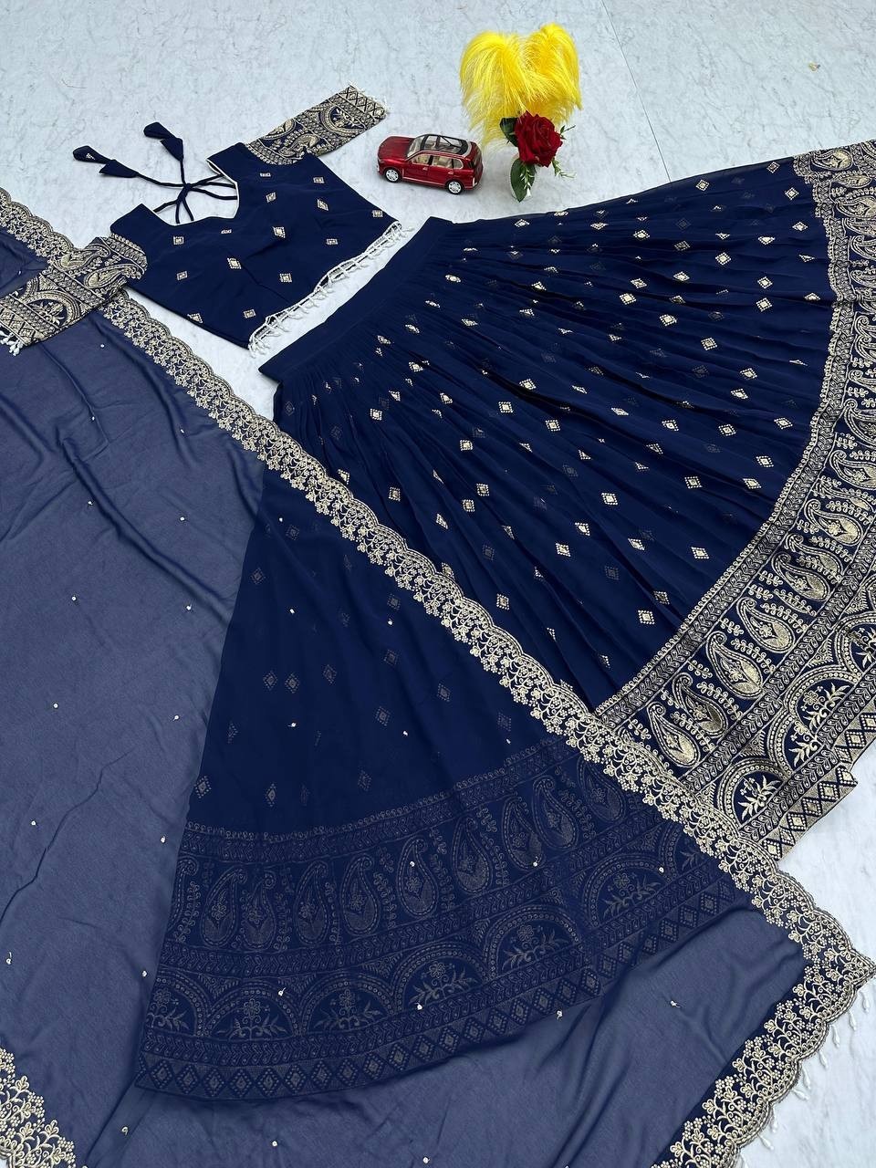 LEHENGA CHOLI PARTY WEAR PAKISTANI LEHNGA DESIGNER INDIAN WEDDING READYMADE EID