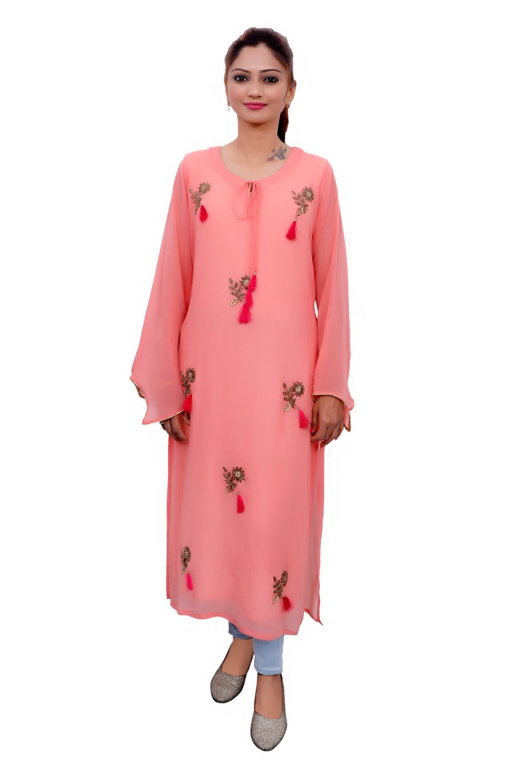 Munfarid women embellished straight kurta
